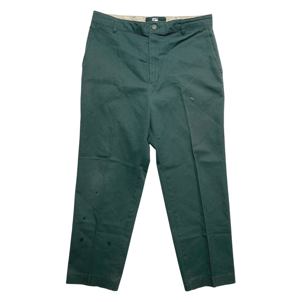 Vintage Red Kap Work Pants Mens Size 34 Green Industrial Utility Chinos Mechanic